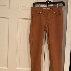 else mustard color skinny jeans.